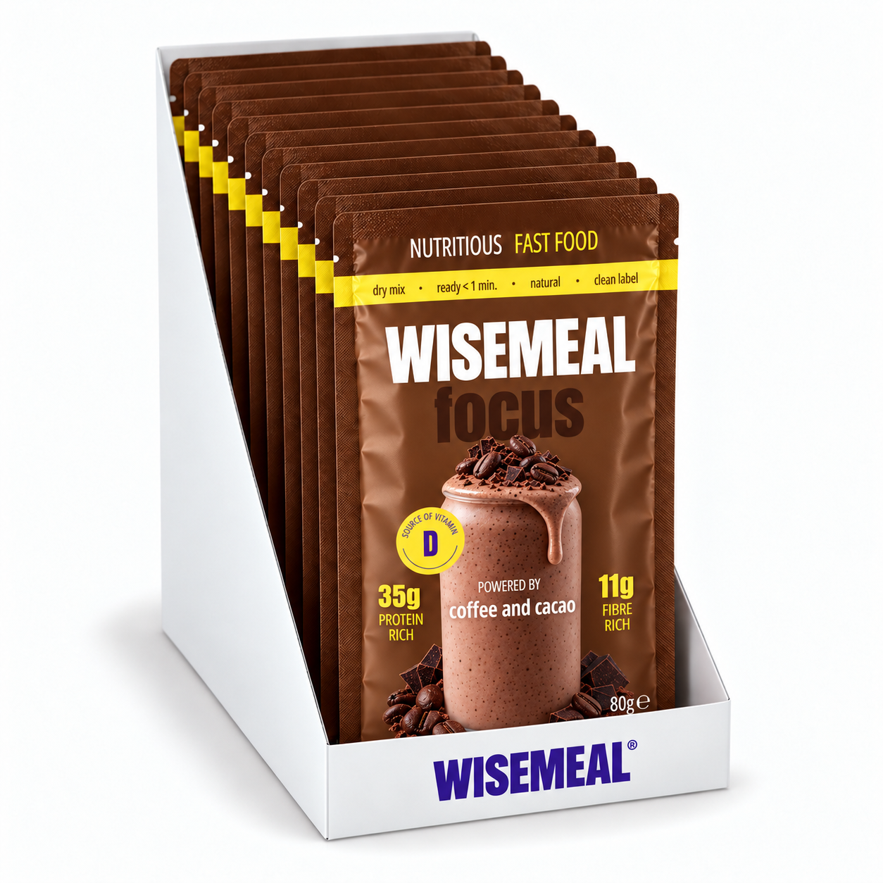 WISEMEAL FOCUS coffee display carton