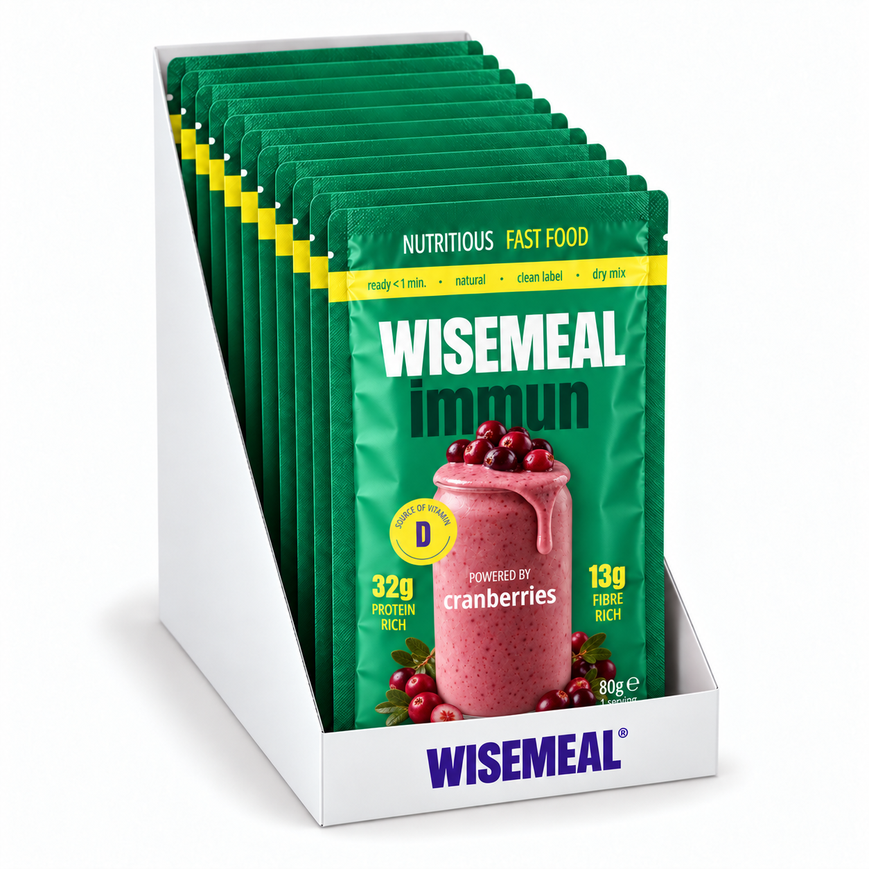 WISEMEAL IMMUN green display carton